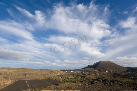 火山景观西班牙特内里费岛加那利群岛兰萨罗特