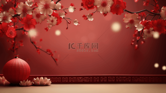 红色中国风古典吉祥喜庆背景22
