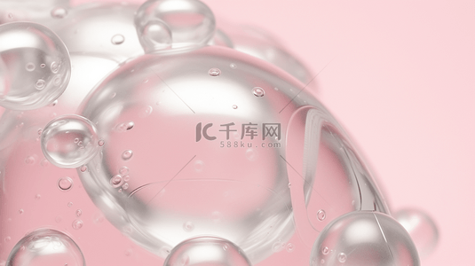 粉色现代感透明圆形创意泡泡背景11