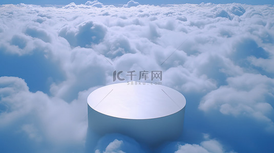 白云中的背景图片_云端中的平台电商展台背景6