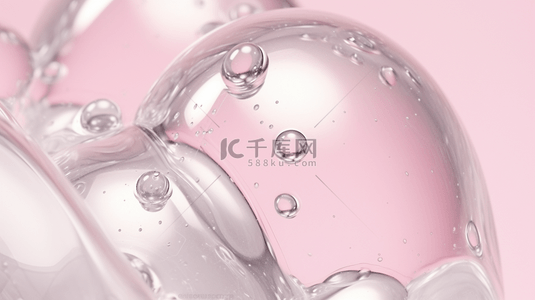 圆形创意背景图片_粉色现代感透明圆形创意泡泡背景14