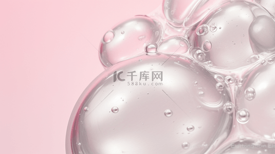 粉色现代感透明圆形创意泡泡背景24