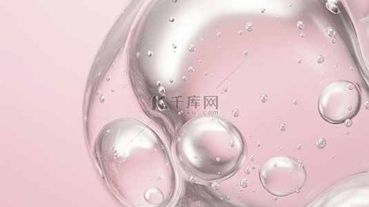 粉色现代感透明圆形创意泡泡背景16