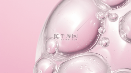 粉色现代感透明圆形创意泡泡背景22