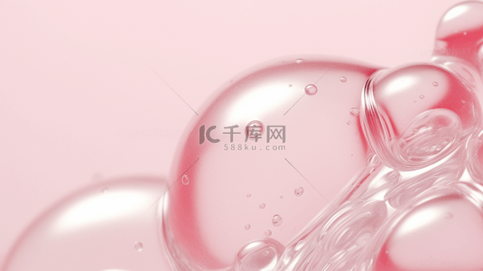 粉色现代感透明圆形创意泡泡背景23
