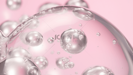 粉色现代感透明圆形创意泡泡背景21