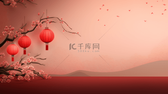 红色中国风传统古典吉祥喜庆背景11