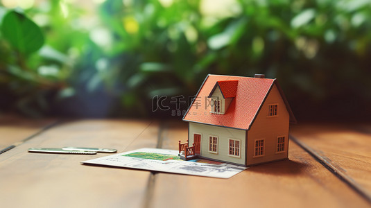 房产交易背景图片_办公桌上的小房子房产交易背景17