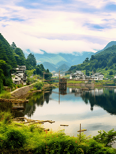 山水相依间的村庄