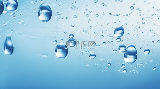 气泡水自然光蓝色背景12