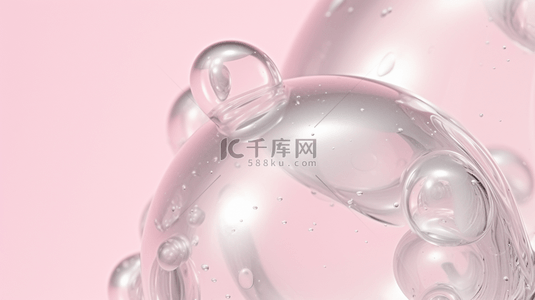 圆形创意背景图片_粉色现代感透明圆形创意泡泡背景15