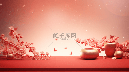 红色中国风传统古典吉祥喜庆背景17