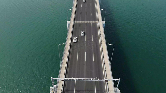 星海湾大桥摄影照片_超清航拍桥星海湾大桥