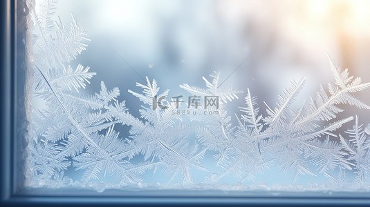 窗花窗花背景图片_冬天窗户玻璃上的窗花雪花17