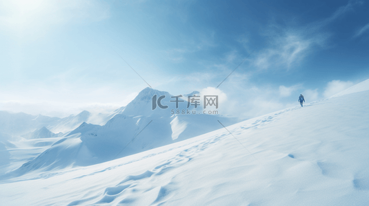 高山滑雪背景图片_现代感攀登者大气时尚创意背景10