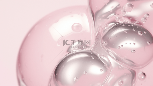 粉色现代感透明圆形创意泡泡背景7