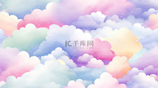 幻想彩色的云朵背景20