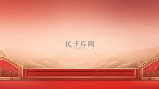 简约故宫背景图片_红色中国风喜庆吉祥简约创意背景4