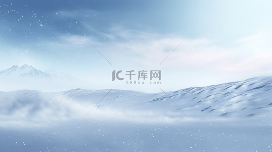 阴天背景图片_蓝色科技感冰天雪地创意背景6