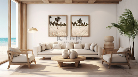 米色沙发背景图片_舒适温馨的浅米色家具家居背景2