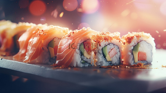 日本料理美食背景背景图片_寿司日本料理美食背景8
