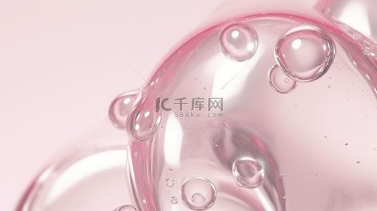 粉色现代感透明圆形创意泡泡背景5