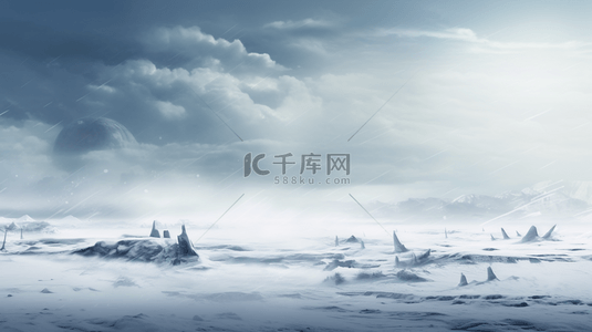 背景闪电背景图片_蓝色科技感冰天雪地创意背景3