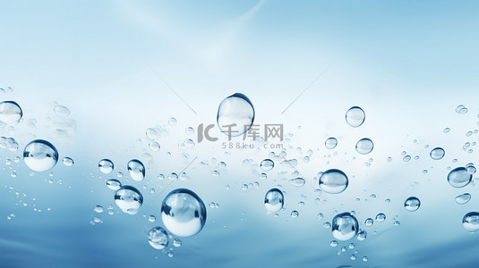 蓝色背景水背景图片_气泡水自然光蓝色背景5