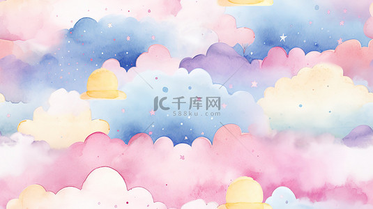 幻想彩色的云朵背景15