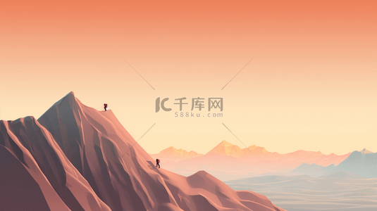 残疾人滑雪背景图片_现代感攀登者大气时尚创意背景20