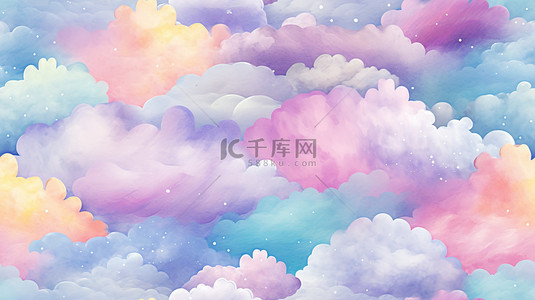 彩色的云朵背景图片_幻想彩色的云朵背景8