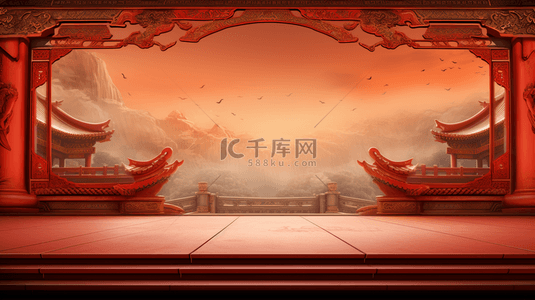 中国古典红色背景图片_红色中国风喜庆吉祥简约创意背景20