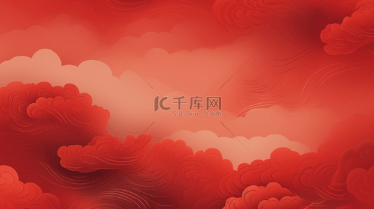 创意8数字背景图片_红色中国风祥云吉祥创意背景8