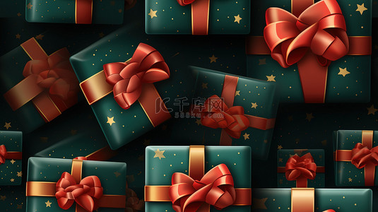 红色礼物盒背景背景图片_圣诞节礼物盒节日背景13
