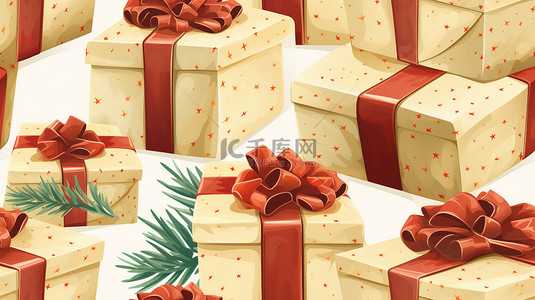 圣诞节礼物盒节日背景1