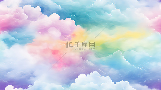 幻想彩色的云朵背景11