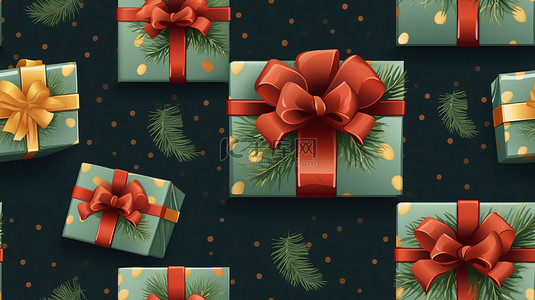 红色礼物盒背景背景图片_圣诞节礼物盒节日背景16