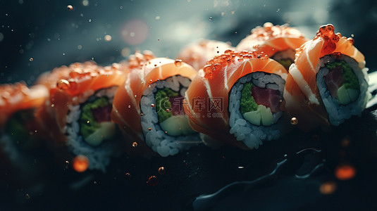 料理单页背景图片_寿司日本料理美食背景15