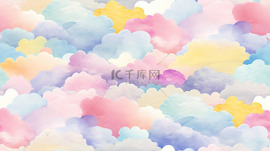 幻想彩色的云朵背景9