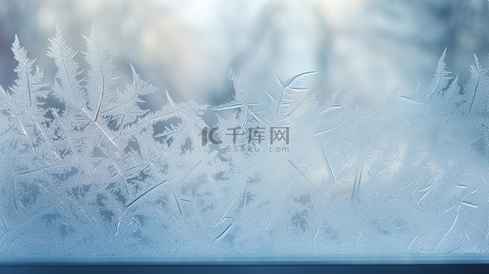 雪背景图片_冬天窗户玻璃上的窗花雪花19