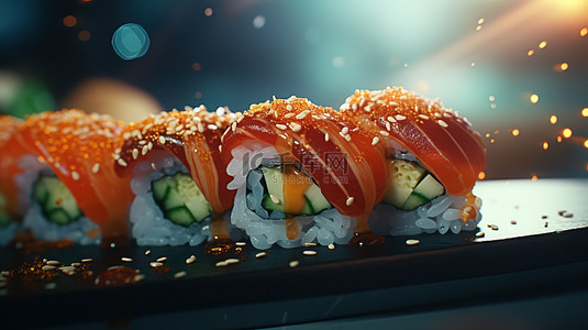 寿司日本料理美食背景4