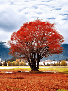 秋天的枫树素材摄影