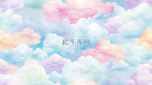 幻想彩色的云朵背景7