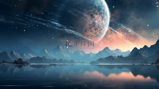 科技感浩瀚星空创意背景9