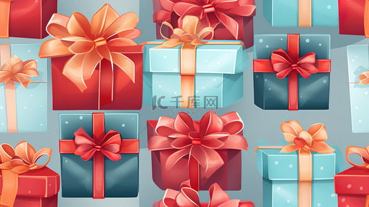 红色礼物盒背景背景图片_圣诞节礼物盒节日背景14