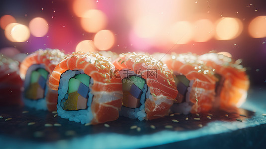 寿司日本料理美食背景7