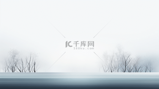 霜降背景图片_蓝色现代感冰天雪地简约创意背景4