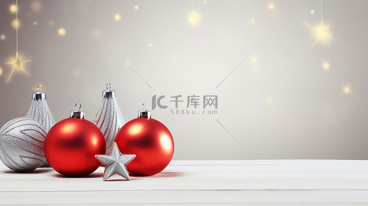 球星背景图片_圣诞装饰梦幻球星星红色背景17