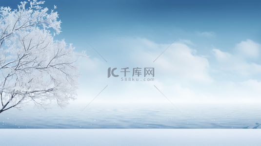 蓝色霜降背景图片_蓝色现代感冰天雪地简约创意背景19