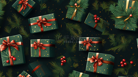 红色节日礼物盒背景图片_圣诞节礼物盒节日背景4